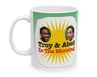 Troy & Abed in the Morning Mug, Community Mug, Funny Community Mug, Funny Mug, Funny Gifts for him, Funny Coffee Mug, Gifts, US Shipper