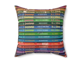 Goosebumps RL Stine Book Collection Pillow, Goosebumps Cushion, Goosebumps pillow, Goosebumps Gift, Spooky Pillow, reading gift, Horror Gift