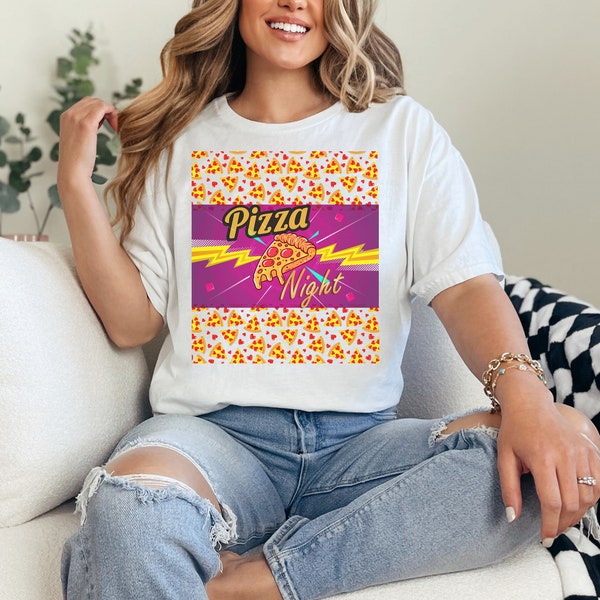 Camiseta amantes de la pizza, unisex, estilo urbano, diseño retro.amantes de la comida, regalo gracioso, regalo novio, noviaIRRES1STIBLE