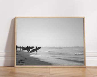 California Dreaming, Surfer Digital Print, Surf Wall Art, Coastal Surf Decor, Surf Photography Print, Boho Surf Decor, Minimalist