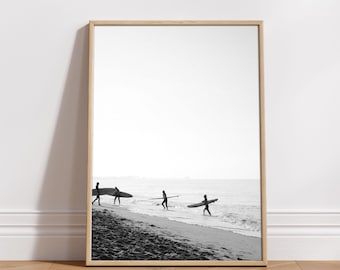 Morning Surf, Surfer Digital Print, Surf Wall Art, Coastal Surf Decor, Surf Photography Print, Boho Surf Decor, Minimalist