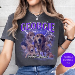 Custom Bootleg Rap Tee, Personalized Dog Bootleg Shirt, Custom Dog Shirt, Personalized Dog Photo Collage T-Shirt, Custom Dog Bootleg Shirt