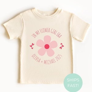 Personalized Flower Girl Era Shirt, Flower Girl Proposal Gift, Wedding Announcement Gift, Custom Flower Girl Shirt, Junior Bridal Party Tee