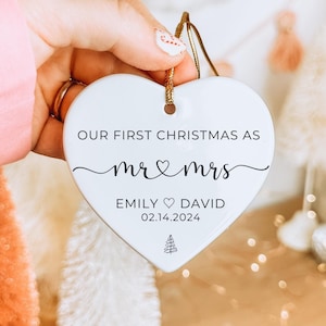 Our First Christmas As Mr & Mrs Ornament, First Married Christmas Ornament, Married Ornament, Wedding Ornament, Mr And Mrs Gift, Custom Gift
