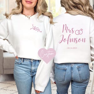 Personalized Bridal Sweatshirt, Custom Mrs Sweater, Engagement Gift for Bride, Future Mrs Sweater, Custom Bride Gift, Honeymoon Sweatshirt