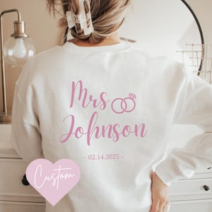 Personalized Bridal Sweatshirt, Custom Mrs Sweater, Engagement Gift for Bride, Future Mrs Sweater, Custom Bride Gift, Honeymoon Sweatshirt