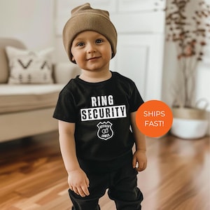 Ring Security Toddler T-Shirt, Ring Bearer Shirt, Page Boy Shirt, Ring Bearer Proposal Gift, Bridal Party T-Shirt, Ring Boy Wedding Shirt