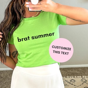 Y2K Personalized Baby Tee, Custom Y2K Tee, Coquette Shirt, Funny Y2K Tee, Ironic Y2k Tee, Crop Top Gift, Custom Slogan Baby Tee, Custom Text