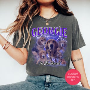 Custom Bootleg Rap Tee, Personalized Dog Bootleg Shirt, Custom Dog Shirt, Personalized Dog Photo Collage T-Shirt, Custom Dog Bootleg Shirt