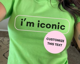 Y2K Personalized Baby Tee, Custom Y2K Tee, Coquette Shirt, Funny Y2K Tee, Ironic Y2k Tee, Crop Top Gift, Custom Slogan Baby Tee, Custom Text
