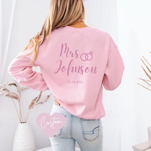 Personalized Bridal Sweatshirt, Custom Mrs Sweater, Engagement Gift for Bride, Future Mrs Sweater, Custom Bride Gift, Honeymoon Sweatshirt