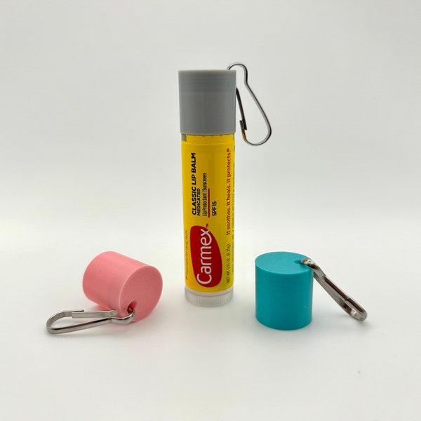 Chapstick Keychain Holder - Lip Balm Carrier - Lip Balm Keychain - Carmex - multicolored