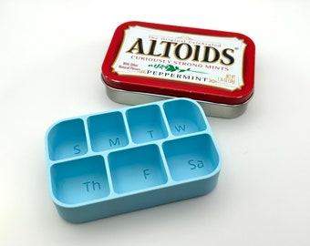 Altoid tin insert for pills -  Seven Days a Week Pill Holder,  Divider Insert Organizer, Altoid storage container