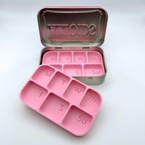 Altoid Thin Tin Pill Insert - Medication Divider Organizer, trinket organizer tray - Stay Organized On-the-Go