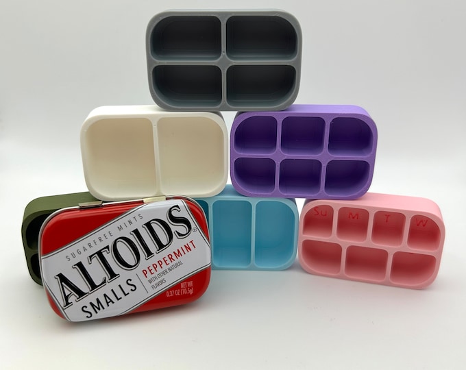 Altoid SMALLS Tin Insert - Divider Insert Organizer, Sewing Kit trinket organizer tray, Art pallet - Stay Organized On-the-Go