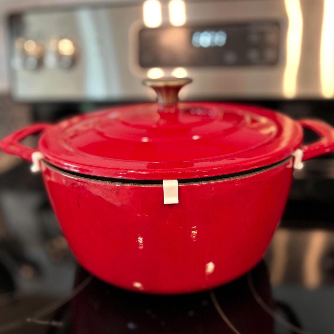 Cocotte En Fonte BELGIUM FE 14 – 3L – Orange – Vintage – Belgique