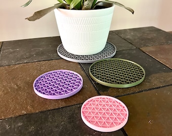 Plant tray - unique design, multiple sizes, indoor plants, humidity tray, pot saucer, plant plate and drainage tray