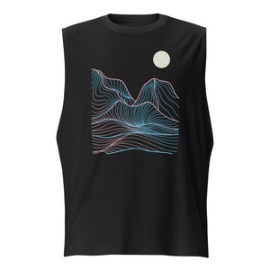 Mountain Trans Pride Shirt, Trans Pride Muscle Tee, Subtle Trans Pride, Trans Flag Colors, Trans Gift, Cute Trans Shirt