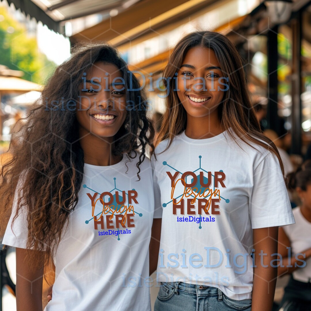 Realistic Mockup, African American Mockup, Diverse Mockup, Tshirt