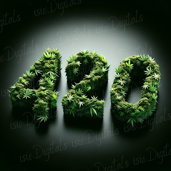 420 Png, 420 Weed Font, Decorative Font, Cannabis PNG, Marijuana Art