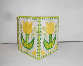 Yellow Tulip Tissue box cover