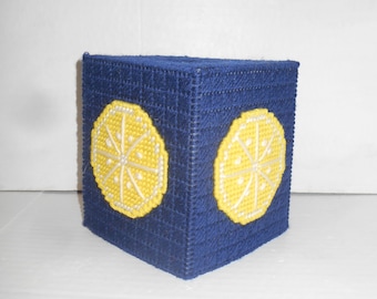 Tapa de caja de pañuelos de limón