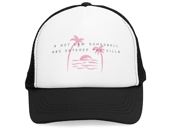 Hot New Bombshell Trucker Hat Love Island Inspired Cap Funny Reality TV Hat Summer Beach Bachelorette Gift Adjustable Mesh Hat