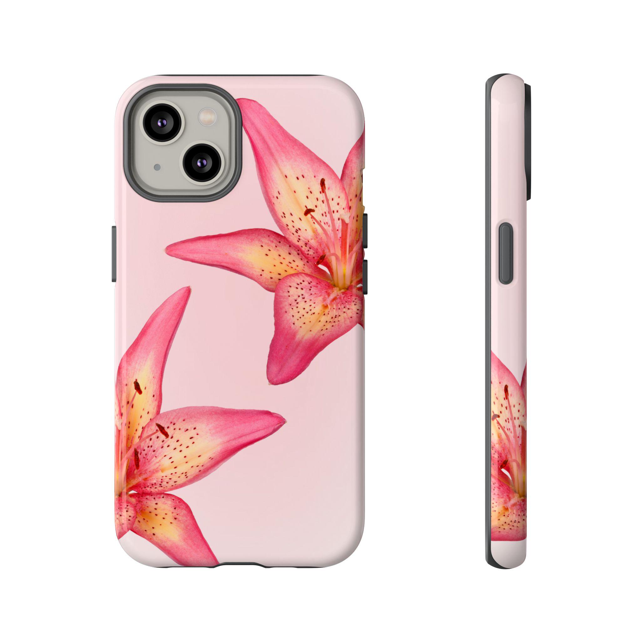 Pink Lily Flower Phone Case | iPhone 17/16/15/14/13/12/11 Pro Max