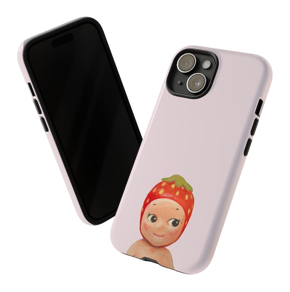 Strawberry Baby Hand Painted Tough Phone Case | iPhone 15/14