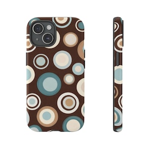 Funda para teléfono con nostalgia de los años 2000, con círculos y estampado infantil del año 2000 para iPhone 17/16/15/14, funda retro para Samsung, funda con estética vintage de moda. imagen 7