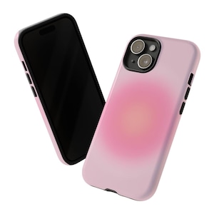 Custodia per telefono Aura rosa, custodia per telefono alla moda / iPhone 17/16/15/14/13/12/11 Pro Max / Galaxy S23/S22/S21 Ultra / Pixel Cute, Preppy, custodia aerografo immagine 3