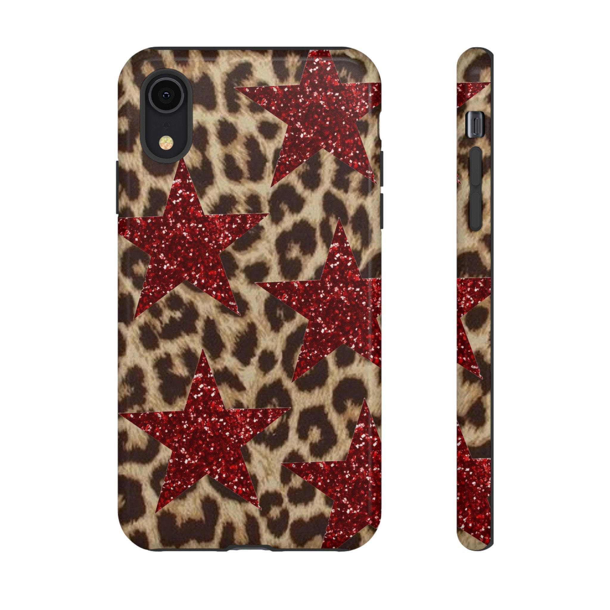 サンディライオン専用様 Red Star and Cheetah Print Tough Phone Case - Etsy