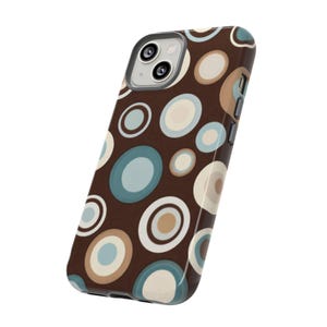 Funda para teléfono con nostalgia de los años 2000, con círculos y estampado infantil del año 2000 para iPhone 17/16/15/14, funda retro para Samsung, funda con estética vintage de moda. imagen 8