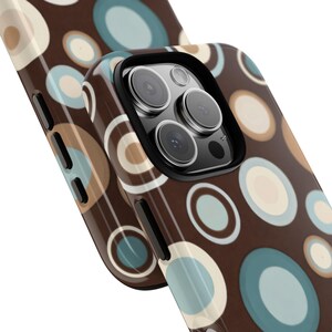 Funda para teléfono con nostalgia de los años 2000, con círculos y estampado infantil del año 2000 para iPhone 17/16/15/14, funda retro para Samsung, funda con estética vintage de moda. imagen 3