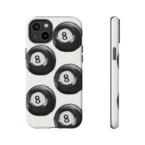 Magic 8 Ball Hand Painted Tough Phone Case | iPhone 15/14/13/12/11 Pro Max XR | Galaxy S23/S22/S21 Ultra | Pixel 6/7/8 Pro | Cool Girl Case