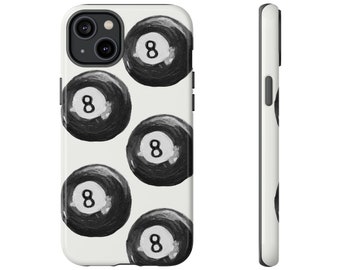 Magic 8 Ball Hand Painted Tough Phone Case | iPhone 15/14/13/12/11 Pro Max XR | Galaxy S23/S22/S21 Ultra | Pixel 6/7/8 Pro | Cool Girl Case