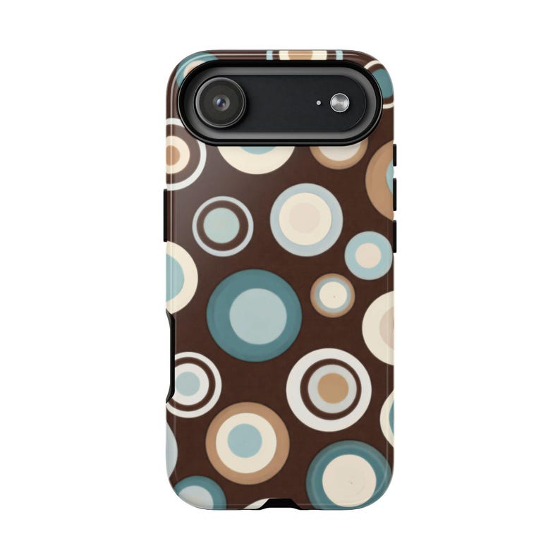 Funda para teléfono con nostalgia de los años 2000, con círculos y estampado infantil del año 2000 para iPhone 17/16/15/14, funda retro para Samsung, funda con estética vintage de moda. imagen 9