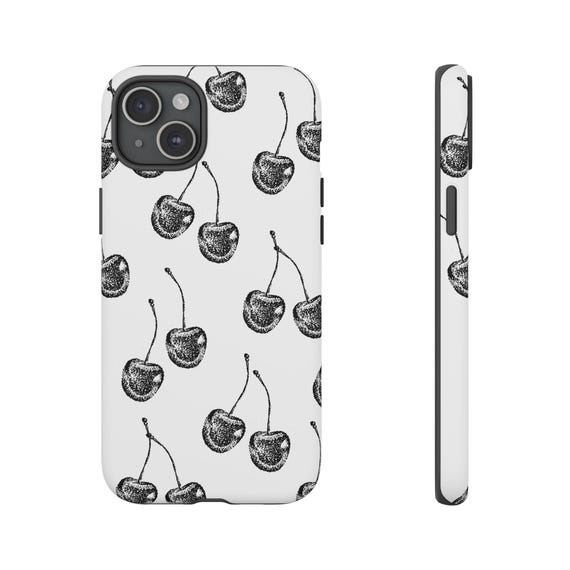 シンプルなチェリーの手描き風タフスマホケース | iPhone 17/16/15/14