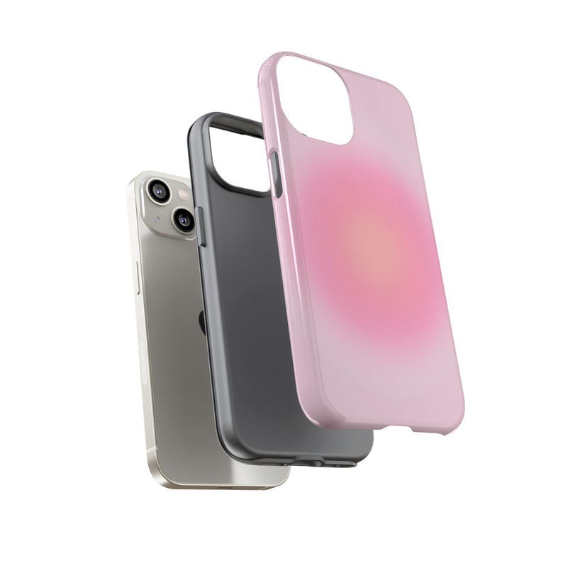 Custodia per telefono Aura rosa, custodia per telefono alla moda / iPhone 17/16/15/14/13/12/11 Pro Max / Galaxy S23/S22/S21 Ultra / Pixel Cute, Preppy, custodia aerografo immagine 2