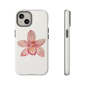 Hand Painted Flower Phone Case | iPhone 16/15/14/13/12/11 Pro Max XR | Galaxy S23/S22/S21 Ultra | Pixel 6/7/8, Pink Tiger Lily Phone Case
