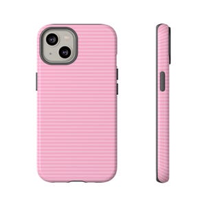 Niedliche Rosa Streifen Handyhülle, Beliebt, Trendy, Ästhetisch | iPhone 17/16/15/14/13 Pro Max XR | Galaxy S23/S22/S21 Ultra Pixel 6/7/8 Pro Preppy