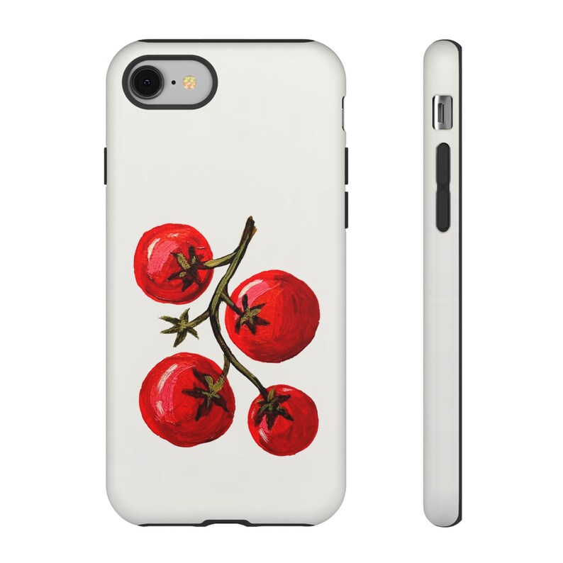 Hand Painted Tomato Girl Summer Phone Case Italian Summer Fruit | iPhone 16/15/14/13/12/11 Pro Max | Galaxy S23/S22/S21 Ultra | Pixel 6/7/8 image 3