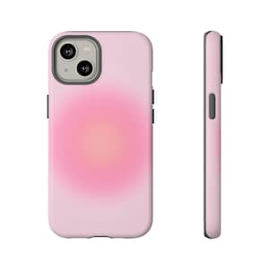 Custodia per telefono Aura rosa, custodia per telefono alla moda / iPhone 17/16/15/14/13/12/11 Pro Max / Galaxy S23/S22/S21 Ultra / Pixel Cute, Preppy, custodia aerografo immagine 1