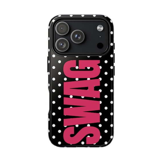 Swag Polka Dot Phone Case, iPhone 17 Case, Trendy Aesthetic Protective Cover for iPhone, Cool Y2K Samsung, Slim, Gift for Her, Accessories