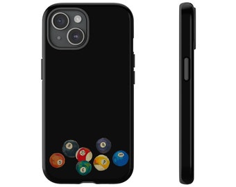 Pool Balls Tough Phone Case | iPhone 17/16/15/14/13 Pro Max XR | Galaxy S23/S22/S21 Ultra | Pixel 6/7/8 | Cool Girl 8 Ball | Hand Painted