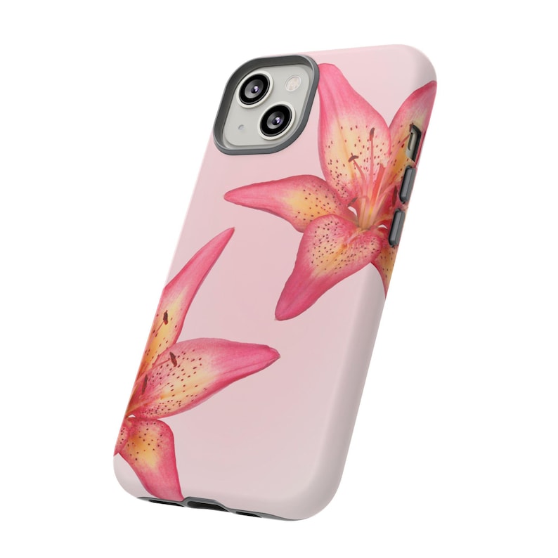 Pink Lily Flower Phone Case | iPhone 17/16/15/14/13/12/11 Pro Max | Galaxy S23/S22/S21 Ultra | Pixel 6/7/8 , Trendy Cool Girl Y2K Phone Case image 5
