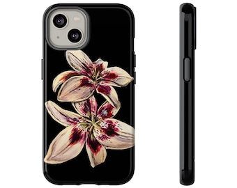 Hand Painted Flower Tough Phone Case | iPhone 17/16/15/14/13 Pro Max XR | Galaxy S23/S22/S21 Ultra | Pixel 6/7/8 Pro | Y2K Aesthetic, Trendy