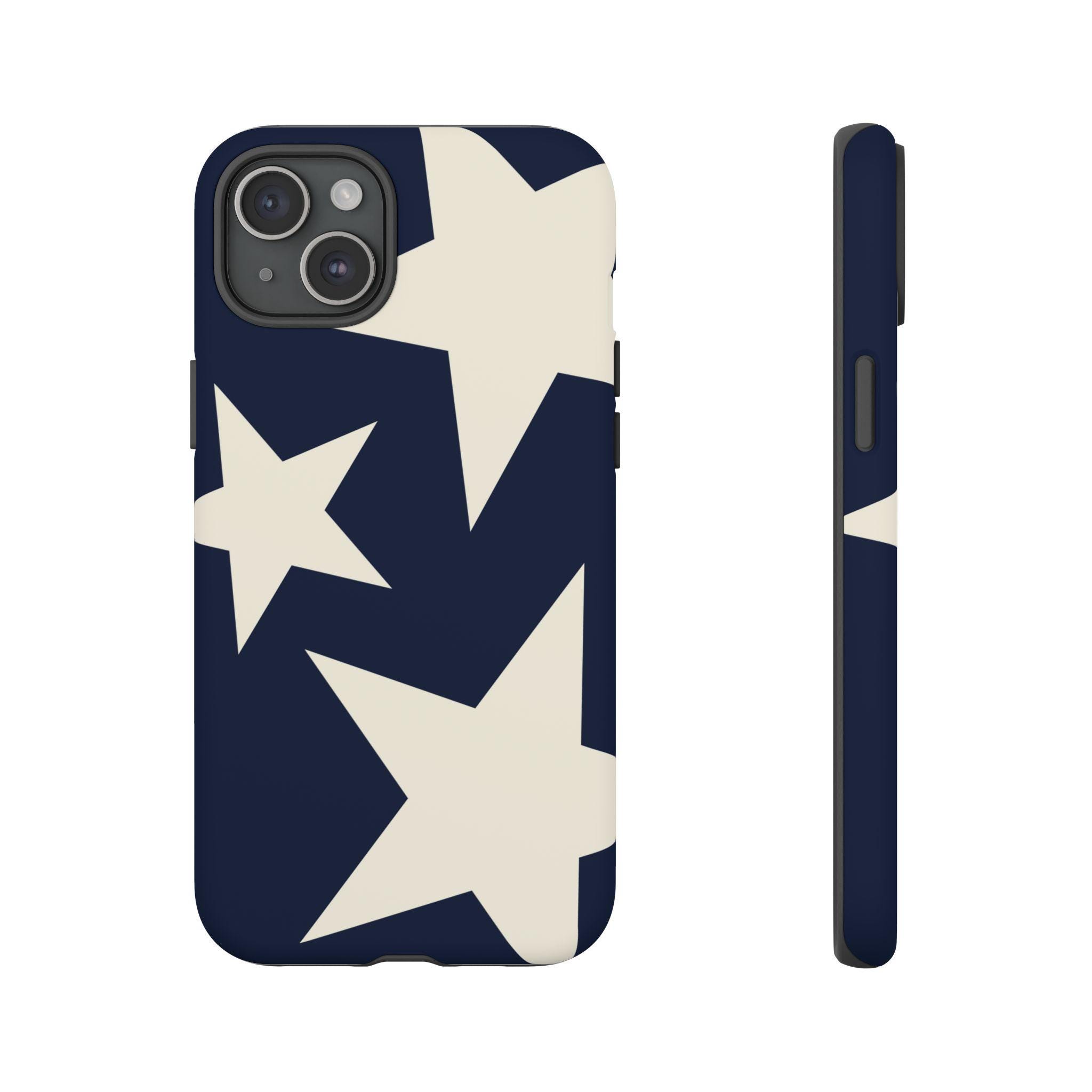 Trendy Navy Star Y2K Tough Phone Case | iPhone 17/16/15/14/13/12