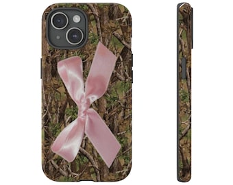 Camo and Pink Bow Cute Phone Case
