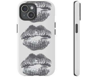 Trendy Y2K Kiss Tough Phone Case | iPhone 17/16/15/14/13/12 Pro Max XR | Galaxy S23/S22/S21 Ultra | Pixel 6/7/8 Pro | Aesthetic Cool Graphic